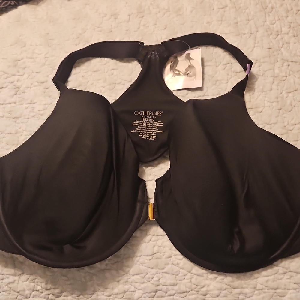 Catherines Elegant Black Bra 54C